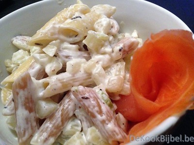 Penne, Philladelphia, gerookte zalm