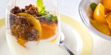 Crunchy yoghurt met perzik  