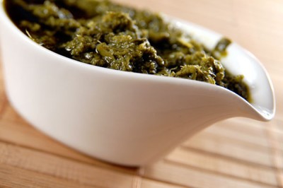 Pesto met rucola en kappertjes