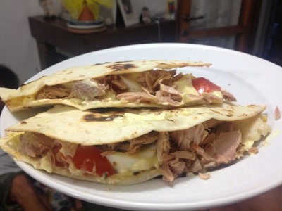 Piadina met tonno en fagioli Piadina met tonno en fagioli