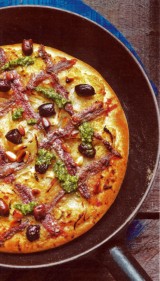 Panpizza met ansjovis
