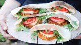 Pompoen-halloumiburgers