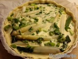 Quiche van paksoi en asperges. 