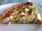Quiche van geitenkaas, Parmaham en prei