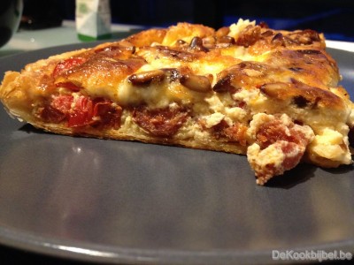 Quiche margherita met chorizo