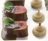Gebakken reerug met kastanjepuree en poivradesaus