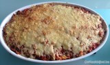 Gratin met tonijn, tomatensaus en rijst