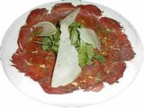 Rundscarpaccio met korstjes