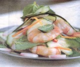 Scampi komkomersalade uit Hué (Nuoc cham)