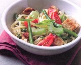 Vegetarische pasta salade