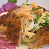 Salade met witloof en geroosterde ham