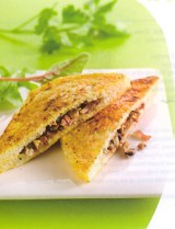 Sandwiches met champignons en Pancetta