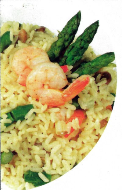 Risotto, Asperges, Scampi Risotto, Asperges, Scampi