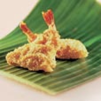 Gevulde scampi in een sesamjasje Gevulde scampi in een sesamjasje