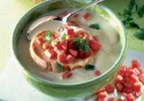 Bloemkoolsoep met Gandaham en peterseliecoulis