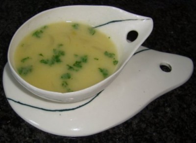 Witloofsoep met oesterzwammen