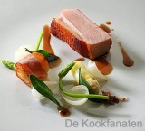 Cordon bleu van speenvarken met groen asperges