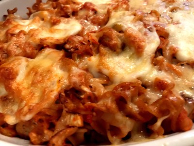 Pasta ovenschotel met venkel en chipolata