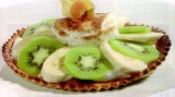 Fruittaartje met kiwi en banaan