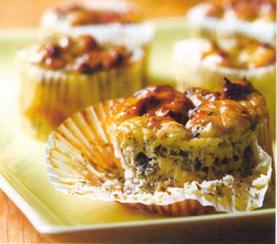 Ricotta-spinazietaartjes met dille