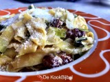 Tagliatelle met prei en spek