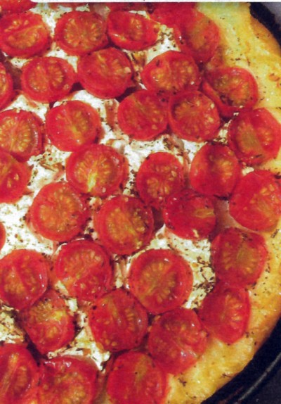 Tarte Tatin met Kerstomaat en Geitenkaas