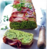 Terrine van asperges, erwten, spek en munt