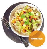 Tofucurry met witloof, prei en zoete aardappel