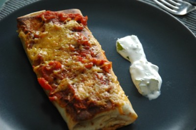 Tortilla gevuld met kip