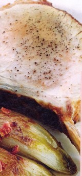 Ribstuk met witloof en knapperige bacon