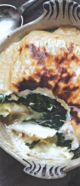 Wijting à la Florentine met milde mosterd-kaassaus