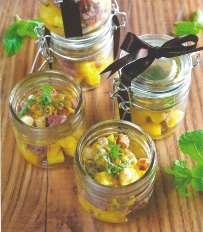 Wildpaté met mango en passievrucht