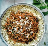 Wortelsalade met couscous en honingdressing