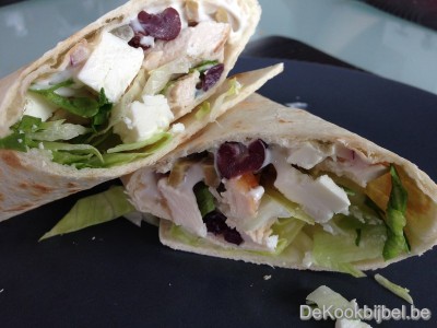 Griekse wrap met kip