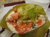 Wrap met gerookte zalm en kruidenkaas