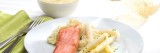 Zalmfilet met asperges en bieslookpuree