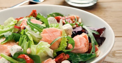 Lentesalade met zalm "Belle-Vue" Lentesalade met zalm