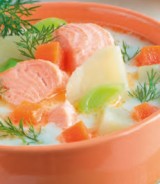 Waterzooi van zalm
