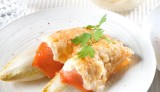 Gerookte zalm met witloof gratin