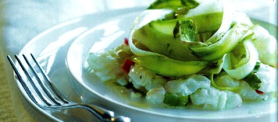 Visceviche en asperge tagliatelle Visceviche en asperge tagliatelle