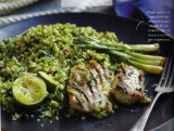 Gegrilde zeewolf en tabouleh met limoen