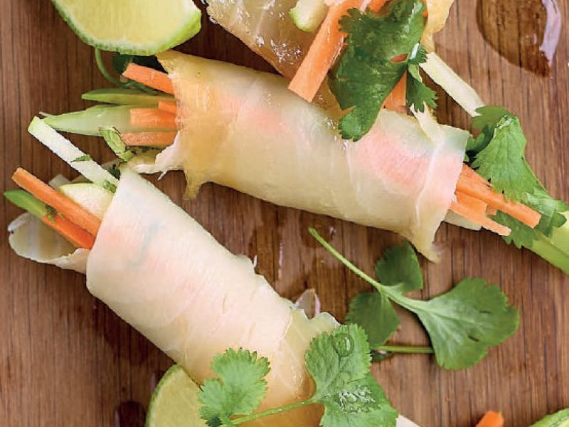 Springrolls van heilbot