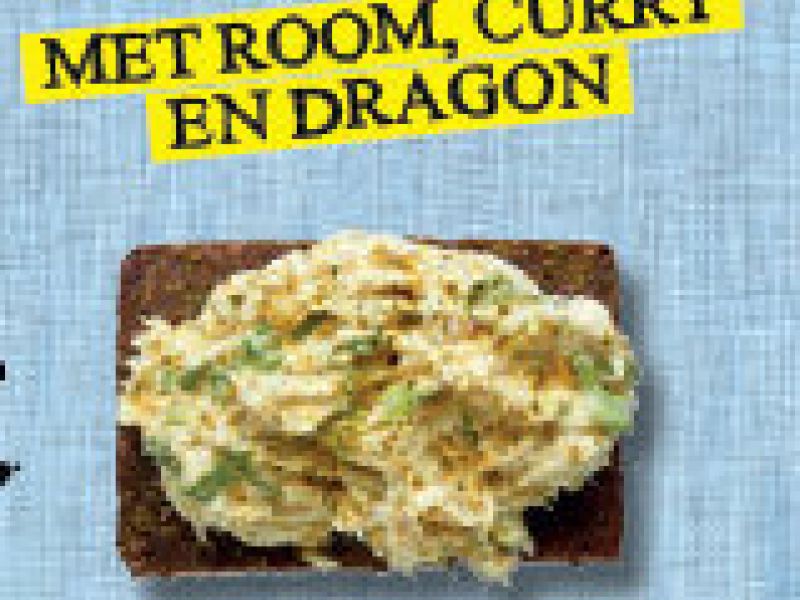 Rillettes van gerookte forel, room en curry