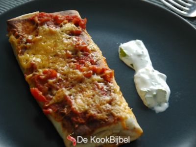 Tortilla gevuld met kip