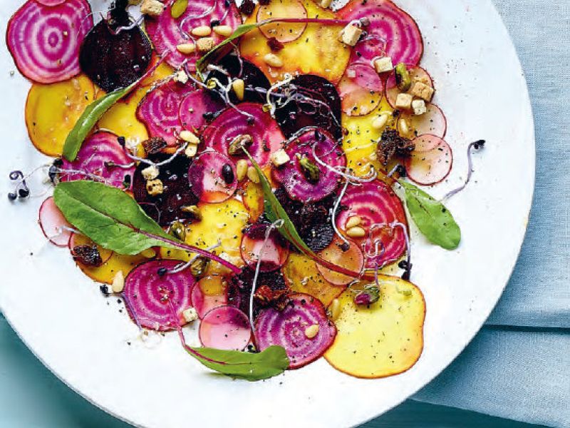 Carpaccio van bieten en radijs