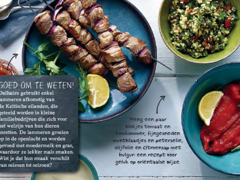 Lamsbrochettes met tabouleh-salade